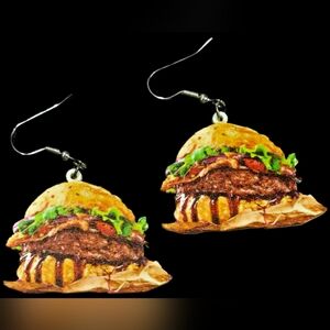 Burger Earrings